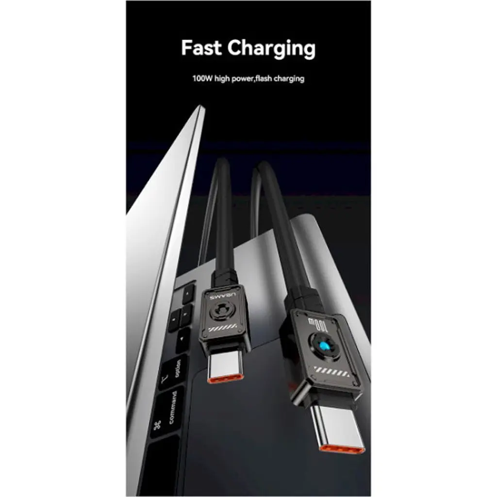 Кабель Usams US-SJ684 USB-C to USB-C 100W 1.2m Orange (SJ684USB04) [153993] - фото 5
