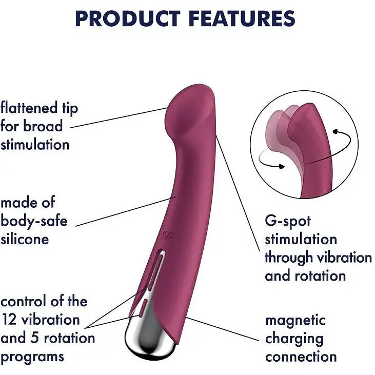 Вібратор Satisfyer Spinning G-Spot 1 Red - фото 7