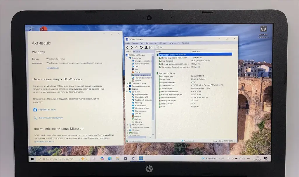 Ноутбук HP 15-ay182no / 15.6" FullHD / i3-7100U / 6GB / 128GB SSD / Win10 - Б/в - фото 2