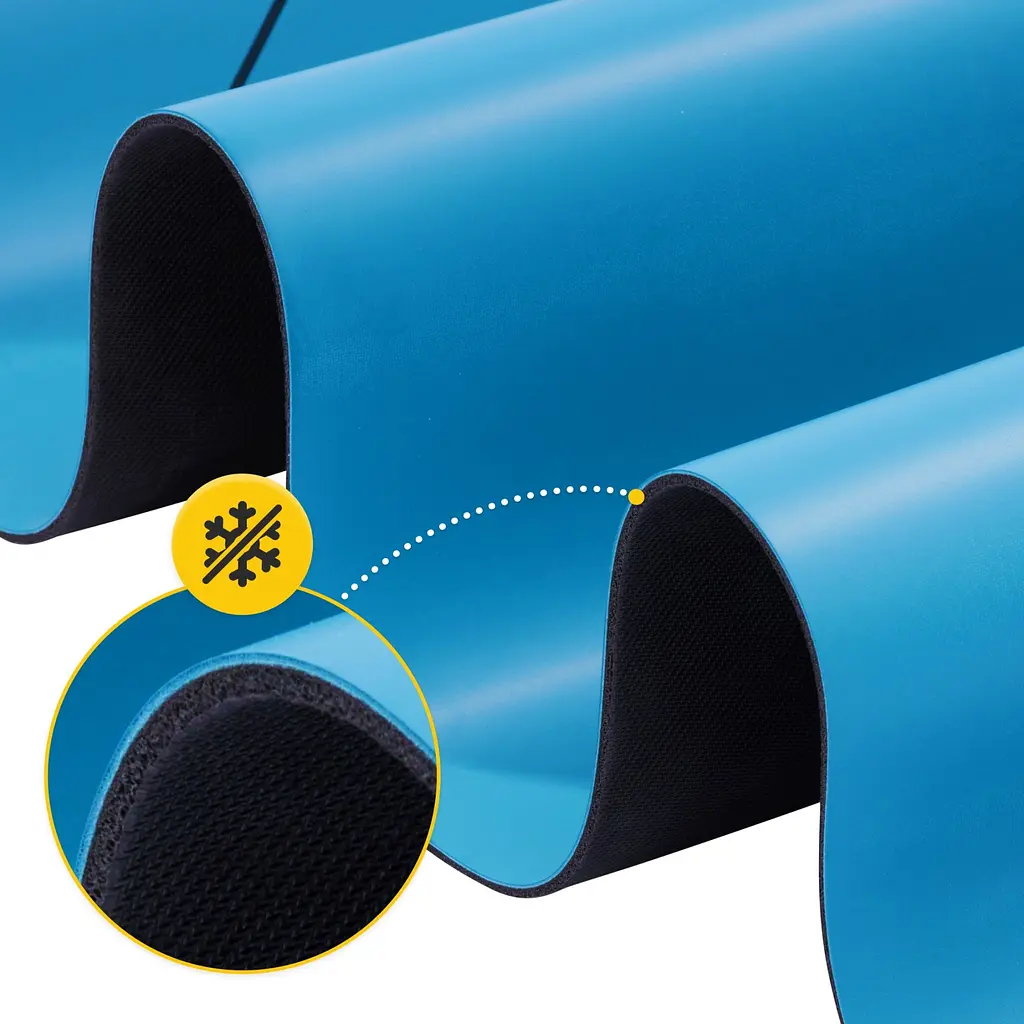 Килимок (мат) спортивний 4FIZJO PU 183 x 68 x 0.4 см для йоги та фітнесу 4FJ0588 Blue (P-5907739319555) - фото 15