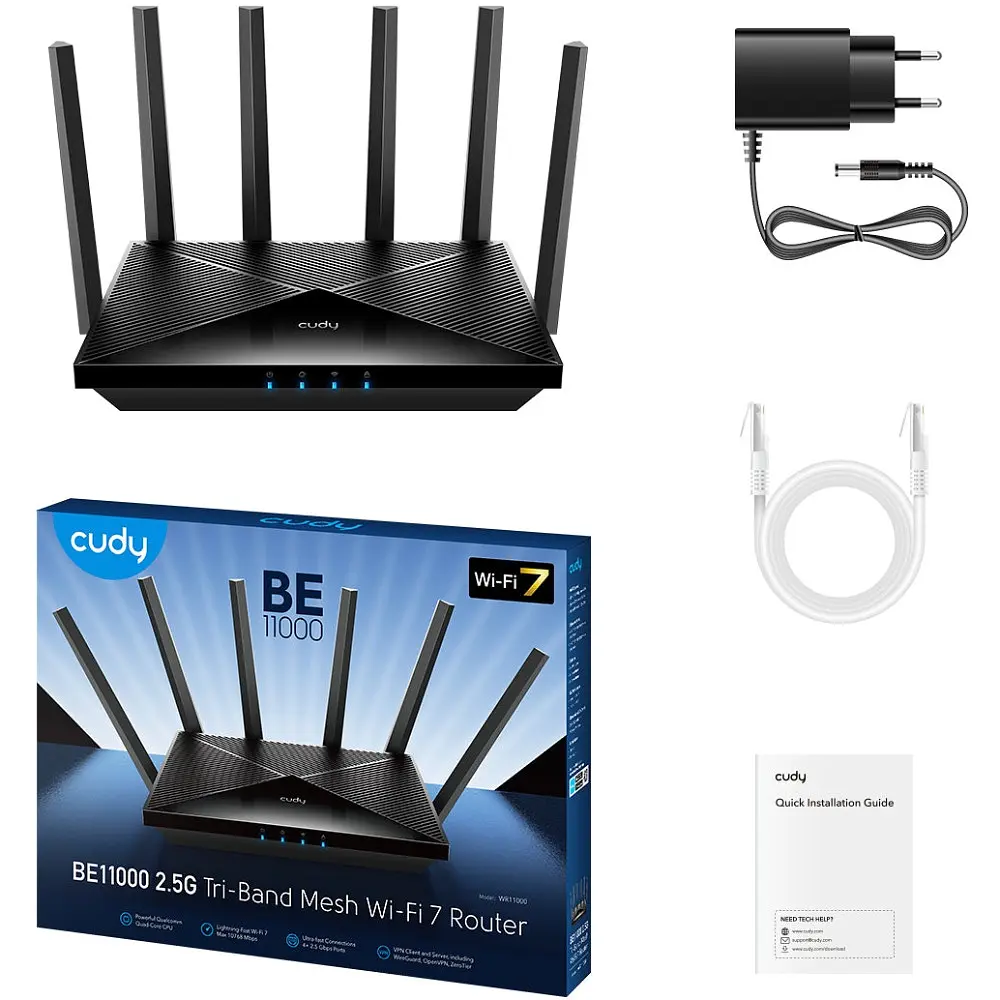 Маршрутизатор Cudy WR6500, BE6500 2.5G Wi-Fi 7 Router - фото 3
