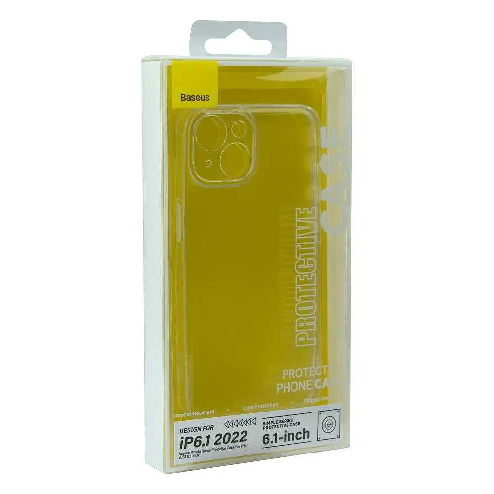 Чохол ультратонка панель-накладка Baseus Simple Series Apple iPhone 14 ARAJ000602 Transparent - фото 2