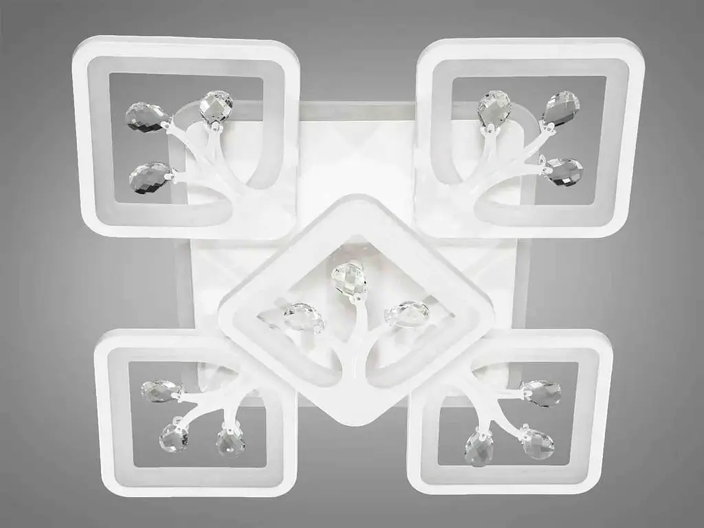 Світлодіодна люстра Diasha S8157/4+1BHR LED 3color dimmer - фото 2
