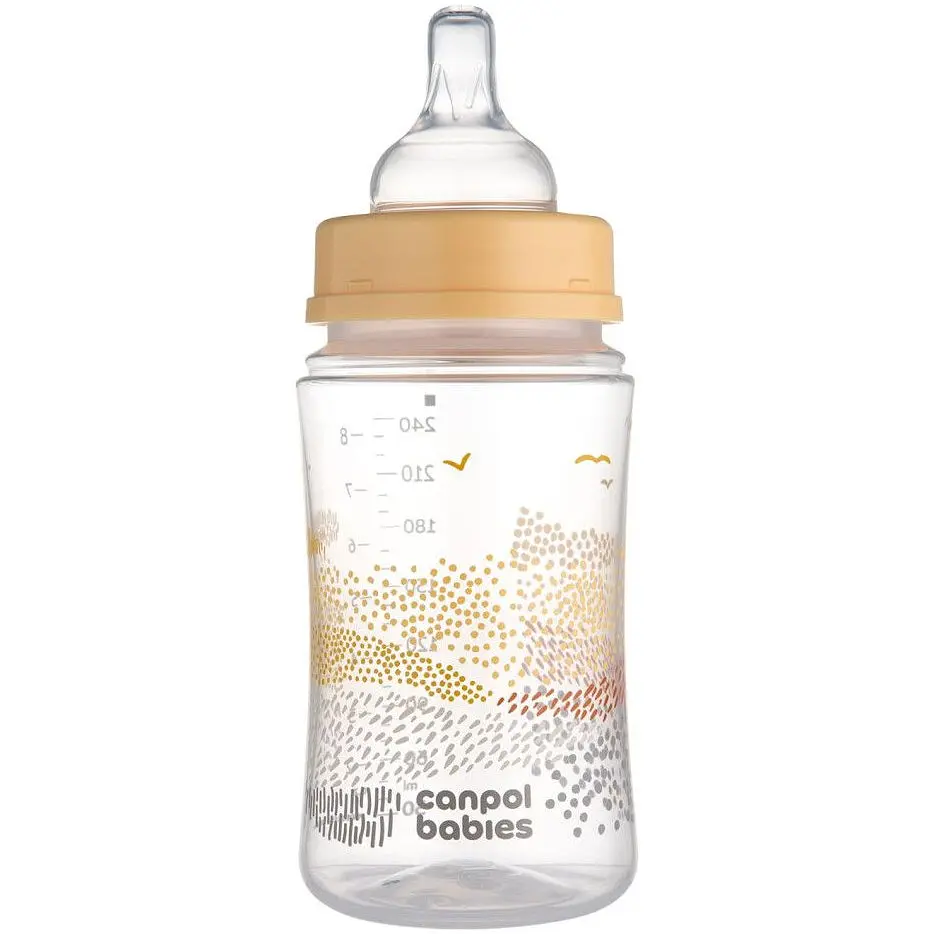 Бутылка Canpol babies Easystart Mountains антиколиковая с широким отверстием 240 мл бежевая (35/243_bei) - фото 2