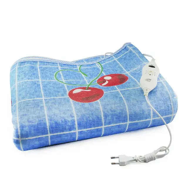 Електропростирадло електро грілка електричне простирадло ковдра electric blanket 150*180см 150Вт UKC блакитна - фото 4