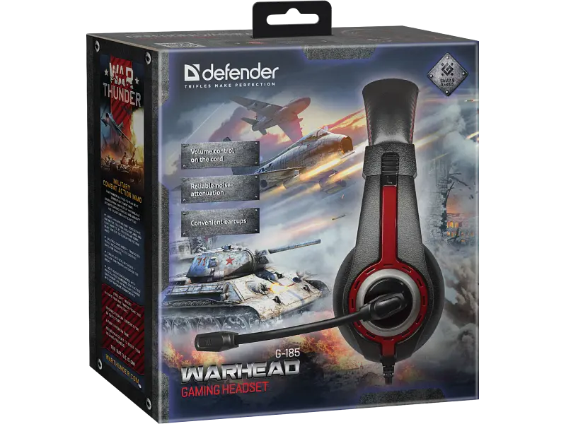 Гарнітура Defender Warhead G-185 Black/Red (64106) - фото 5