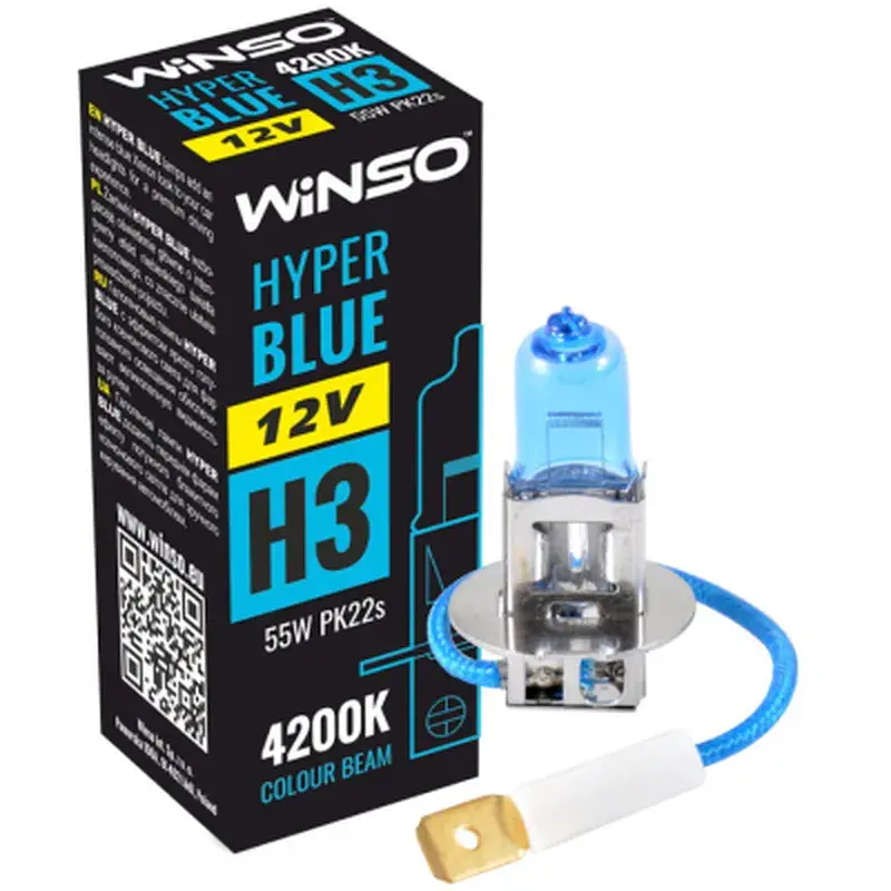 Автолампа WINSO H3 HYPER BLUE 4200K 55W (712340) - фото 2