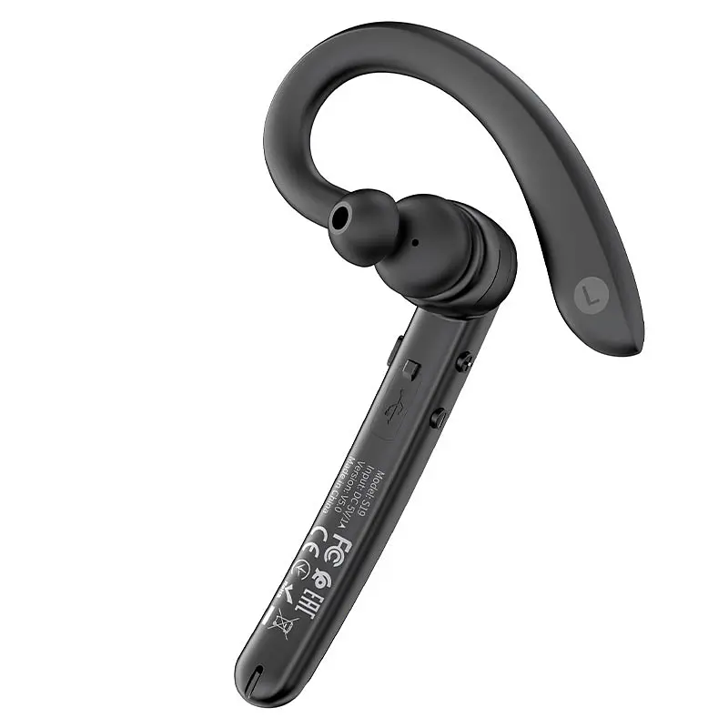 Bluetooth гарнітура HOCO S19, Black, Box - фото 2