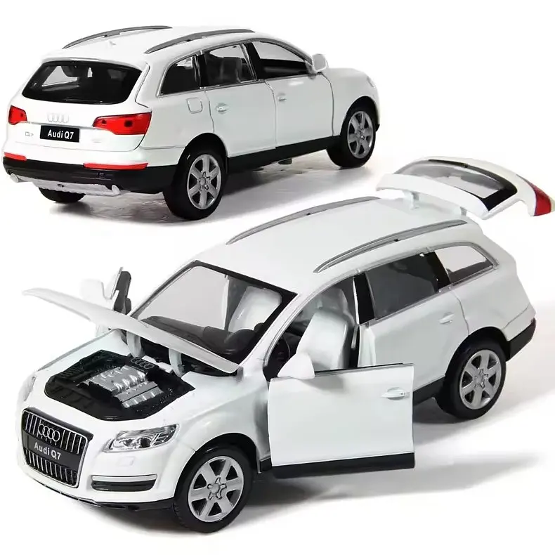 Колекційна металева модель автомобіля Автопром Audi Q7 з інерцією, світлом та звуком 1:32 - фото 6