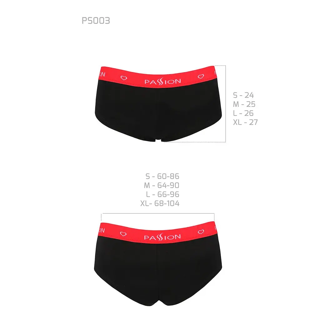 Трусики-шортики Passion PS003 PANTIES L, black - фото 6
