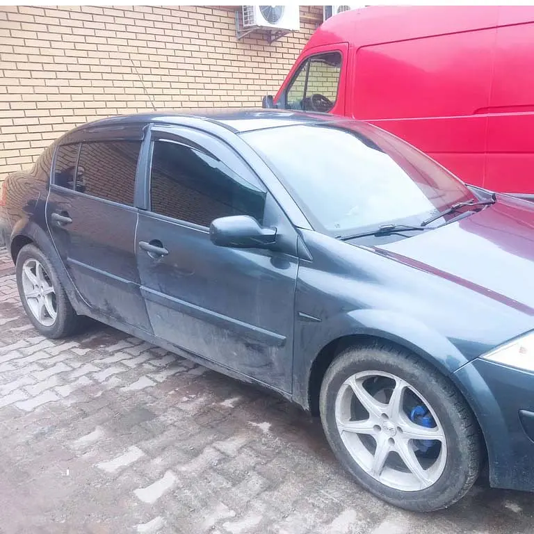 Дефлектори вікон вітровики Renault Megane II 2003-2008 Седан скотч SunPlex (SP-S-07) - фото 2