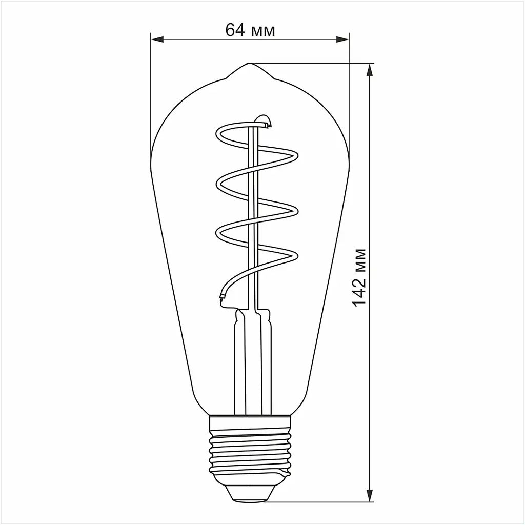 LED-лампа Videx Filament ST64FASD 5W E27 2200K димована бронзова (25014-000) - фото 5