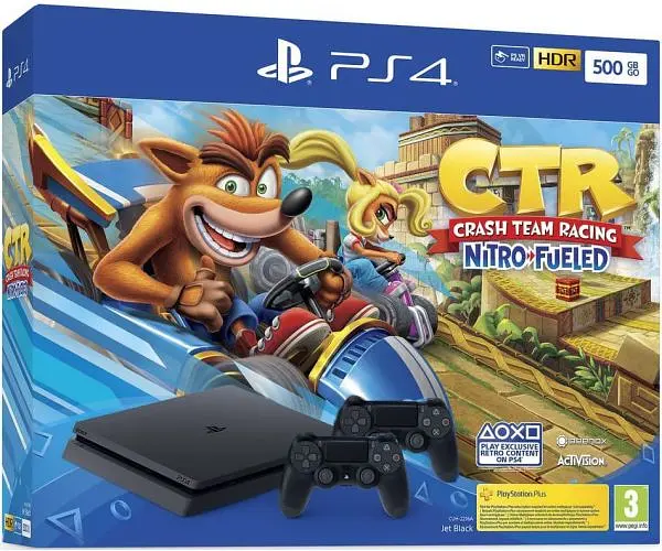 Игровая консоль Sony Playstation 4 Slim 500 ГБ Crash Team Racing Nitro-Fueled DualShock 4 Version 2 black - фото 6