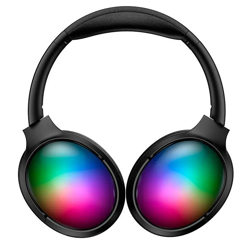Наушники Onikuma Bluetooth Headphones with ANC Microphone 3, BT5.3, Type-C, AUX, ANC, 800mAh, 38H, RGB, black - фото 3