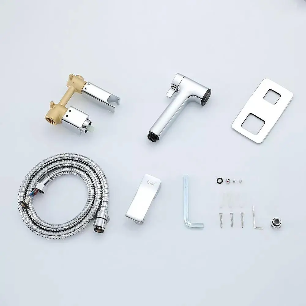 Набор гигиенического душа скрытого монтажа Frap F2084, хром, Хром - фото 2
