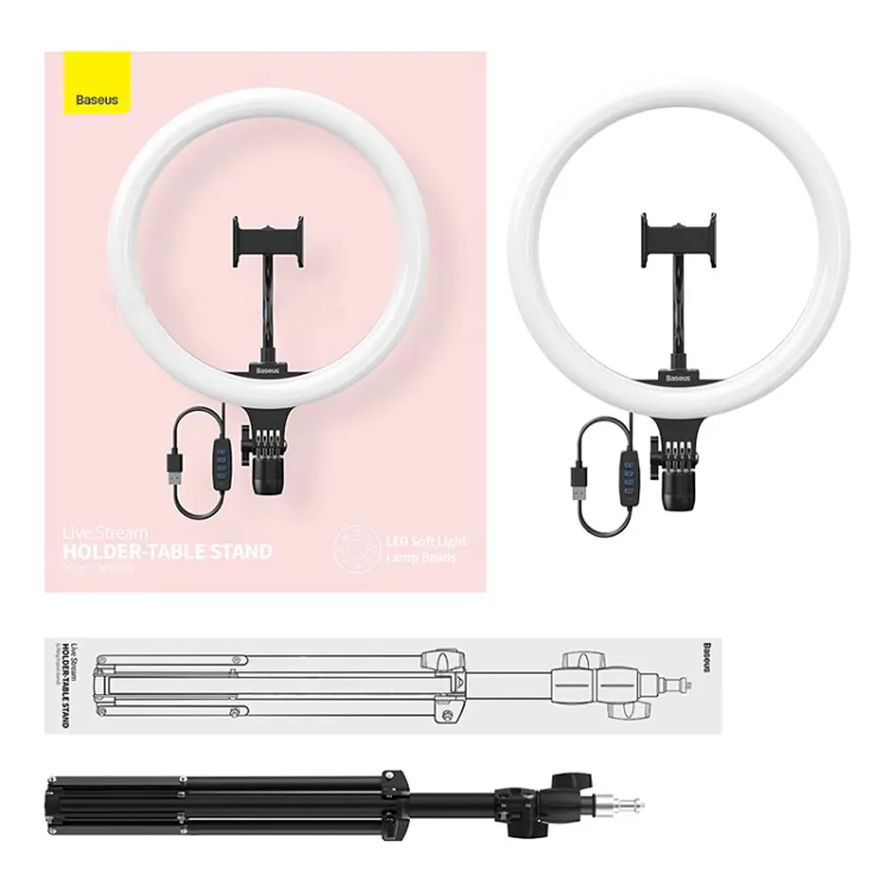 Штатив з підсвічуванням Baseus Live Stream Holder-Floor Stand (CRZB12-B01) - фото 5