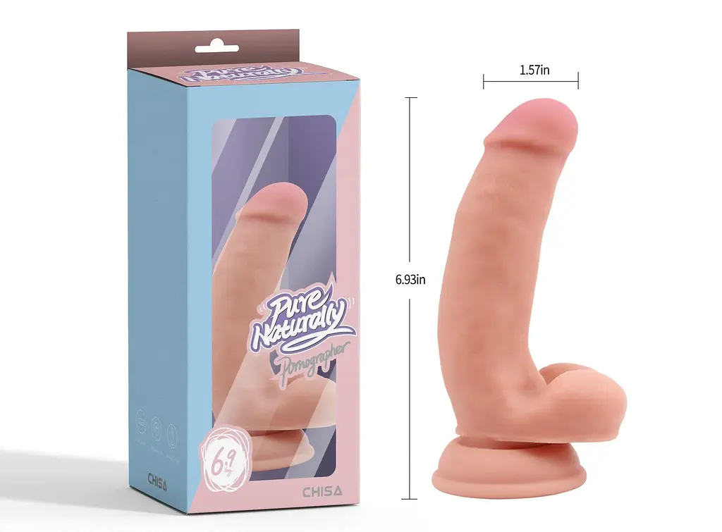 Фалоімітатор Pure Naturally Pornographer 6.9" 17 см тілесний - фото 5