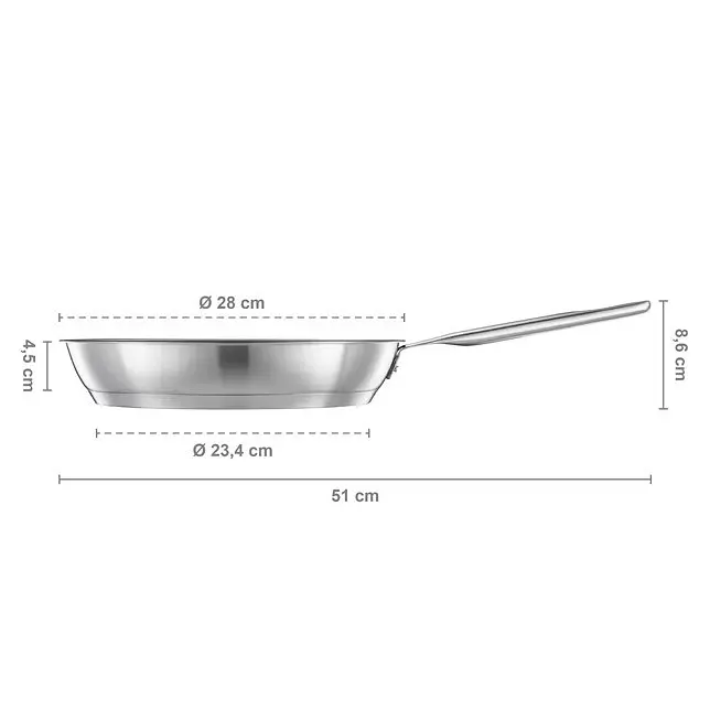 Сковорода Fiskars All Steel 28 см 1064745 - фото 2