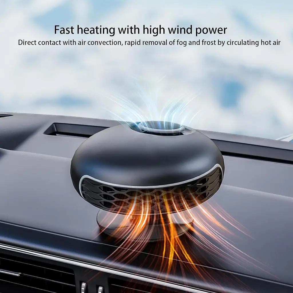 Компактний автомобільний тепловентилятор 12V для обігріву скла та салону - фото 8