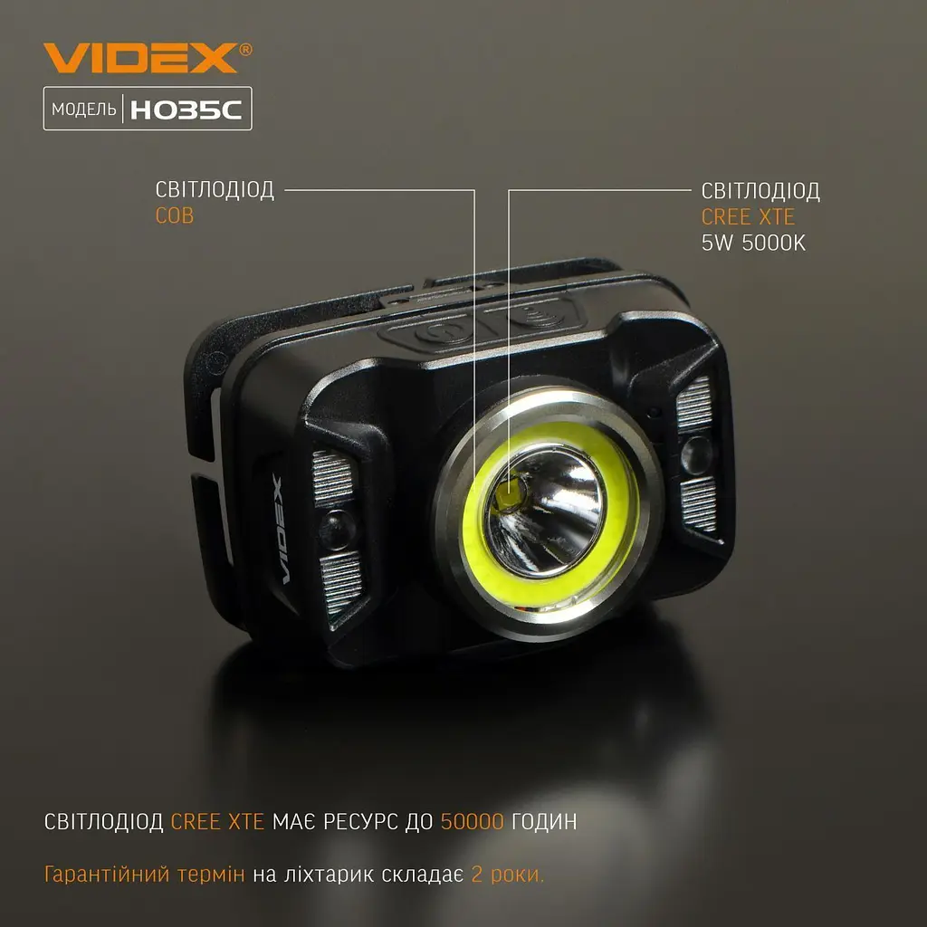 Налобний ліхтар Videx VLF-H035C [144605] - фото 3