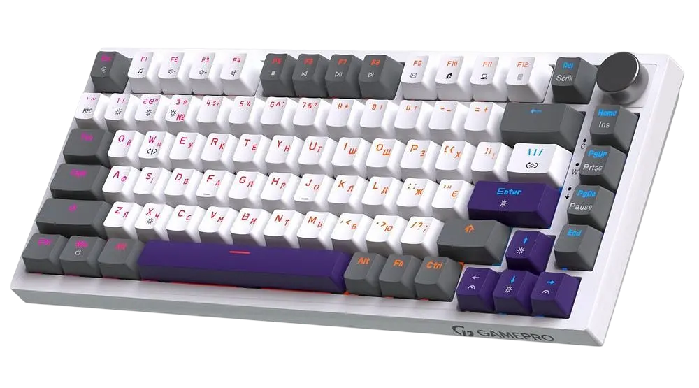 Клавиатура GamePro Genesis Warden MK160P RGB White/Grey - фото 2