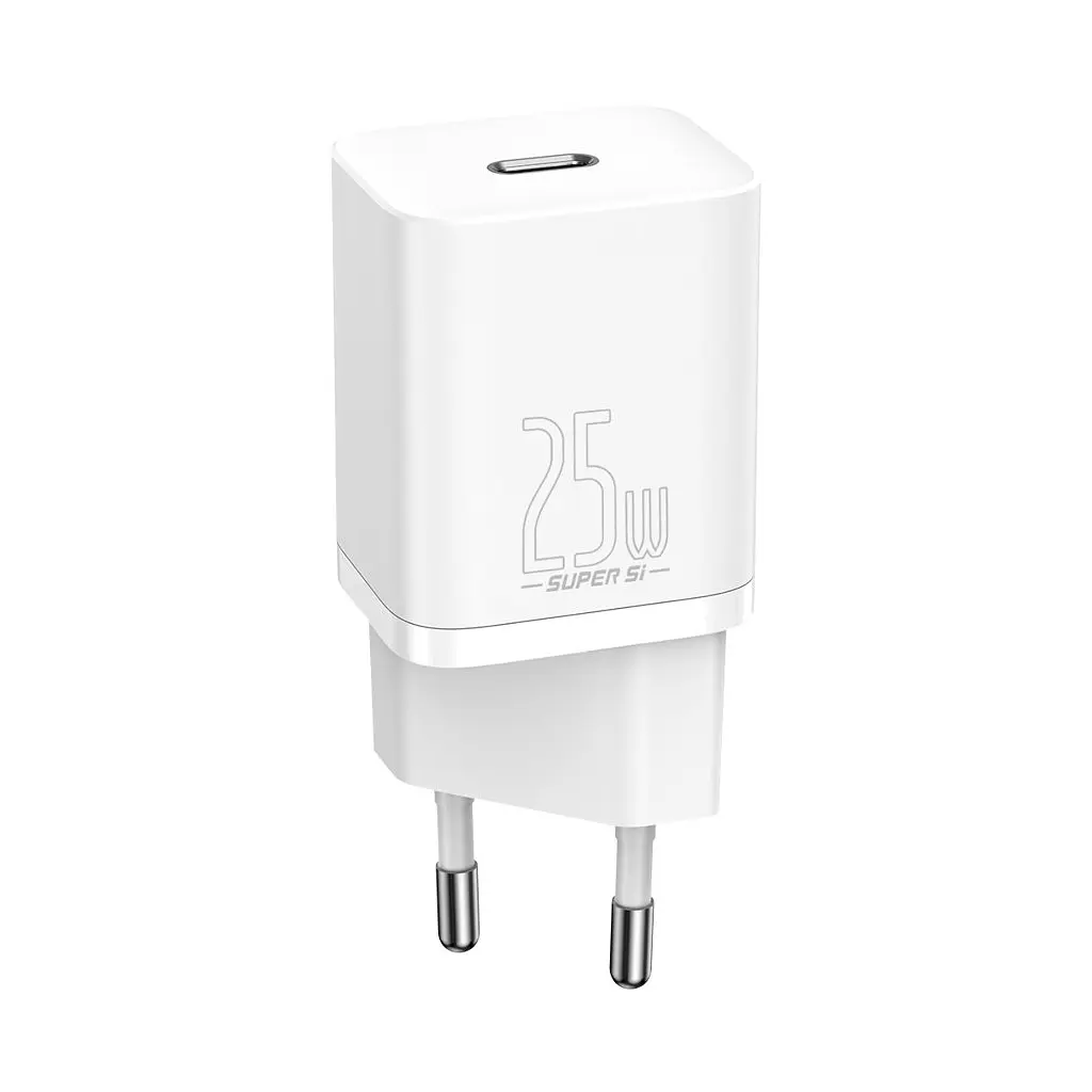 Зарядний пристрій Baseus Super Si швидке заряджання 1xUSB-C білий (CCSP020102)