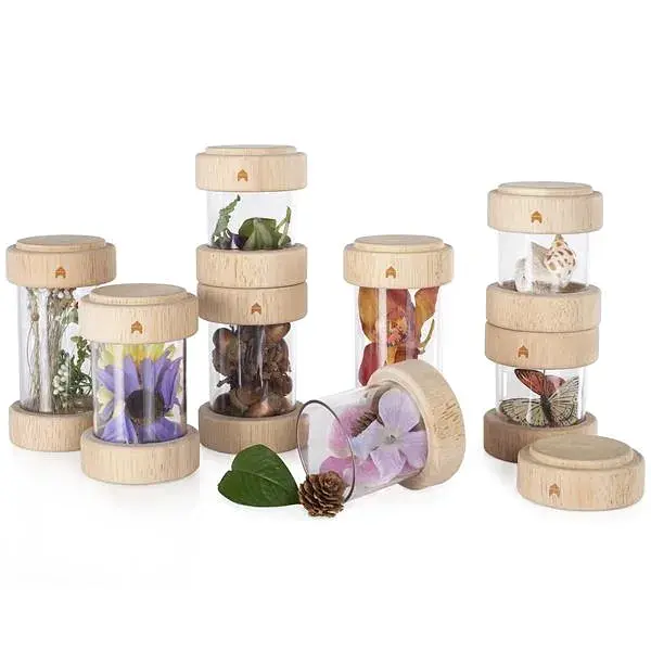 Ігровий набір Guidecraft прозорі акрилові баночки, 40х31х10 см, бежеві - фото 2