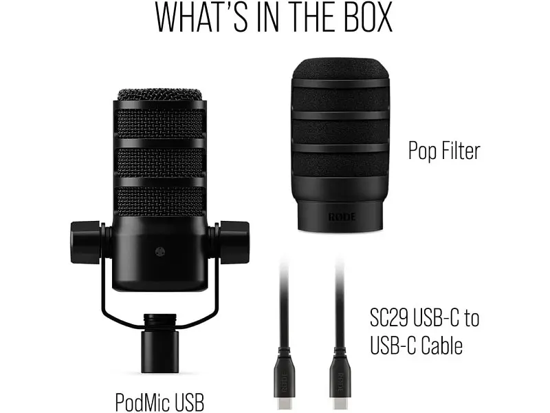 Мікрофон студійний/ для ПК Rode PodMic USB - фото 6