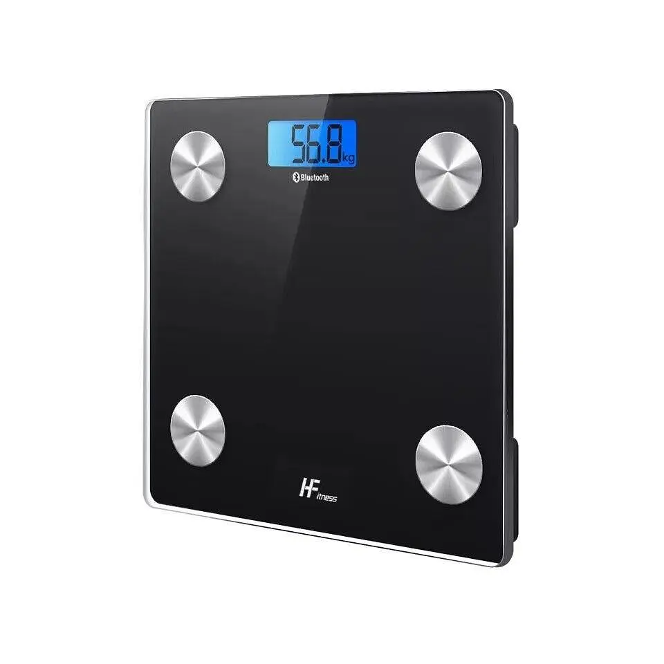 Ваги для підлоги HFitness 8028-B 180 кг Bluetooth IBM Цифрові розумні ваги для ваги тіла Чорний - фото 3