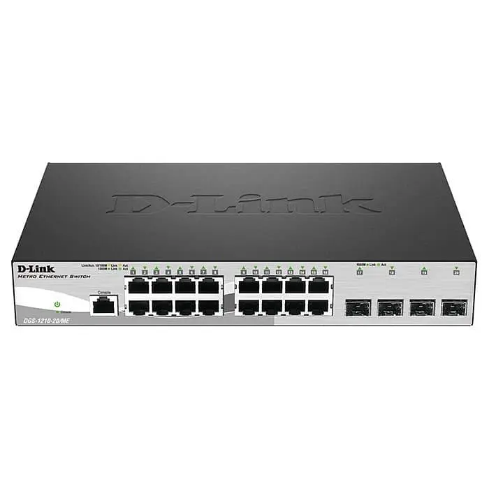 Комутатор D-Link DGS-1210-20/ME 16-Port Gigabit + 4-Port SFP Metro Ethernet L2 Managed (DGS-1210-20/ME/EE) - фото 2