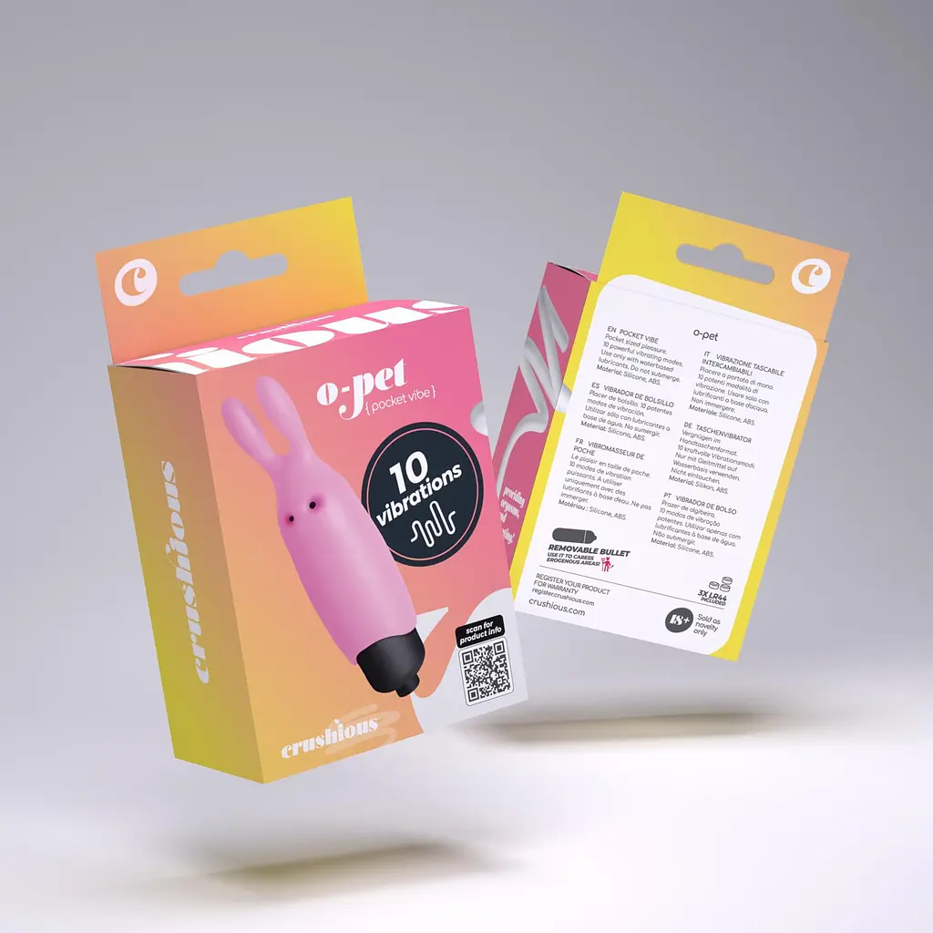 Вібратор для клітора Crushious O-Pet Vibe 8.8 см (світло-рожевий) - фото 11