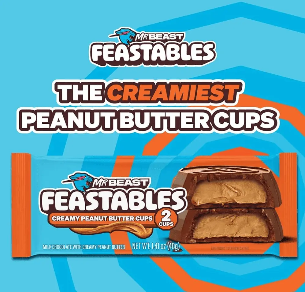 Шоколадні цукерки Feastables MrBeast Peanut Butter Cups 40г - фото 4