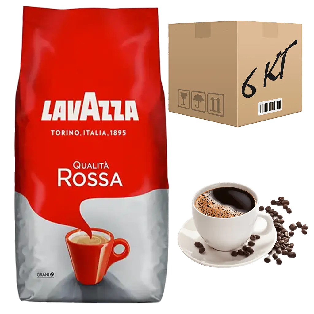 Кава в зернах Lavazza Qualita Rossa 1 кг (скринька 6кг)