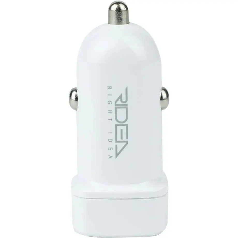 Автомобільний зарядний пристрій Ridea RCC-21112 Grand 12W USB - microUSB 2USB 2.4 A White - фото 3