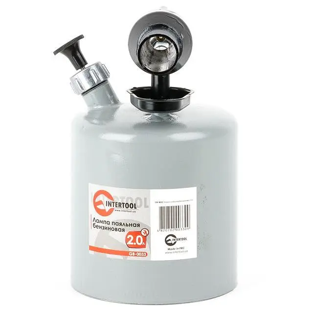 Лампа паяльна бензинова 2.0 л INTERTOOL GB-0033, Intertool 83949 - фото 2