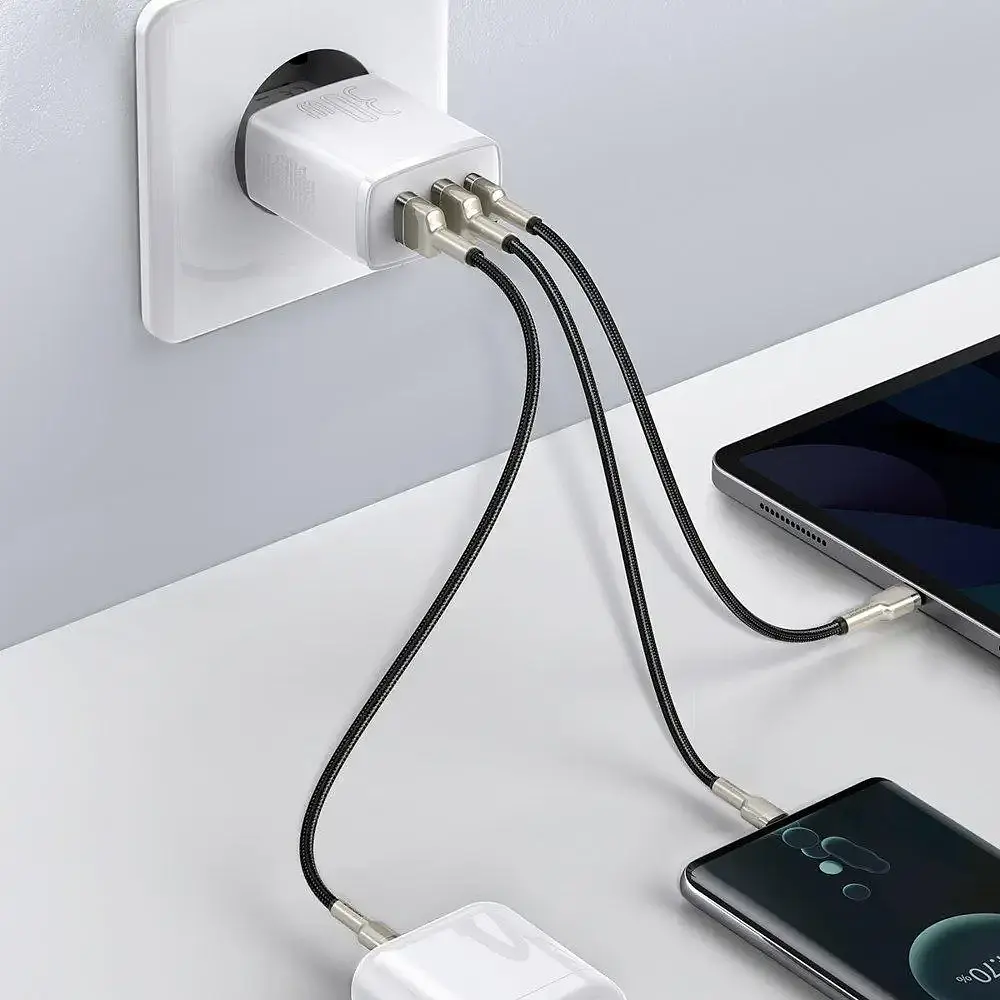 Адаптер живлення 3 порти Baseus 2 USB + Type-C 30 W CCXJ-E02 зарядне швидке - фото 7