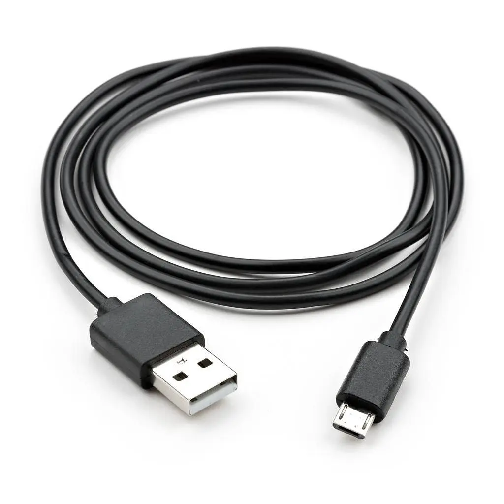 Дата кабель USB 2.0 AM to Micro 5P PVC 1m black Vinga (VCPDCM1BK) - фото 2