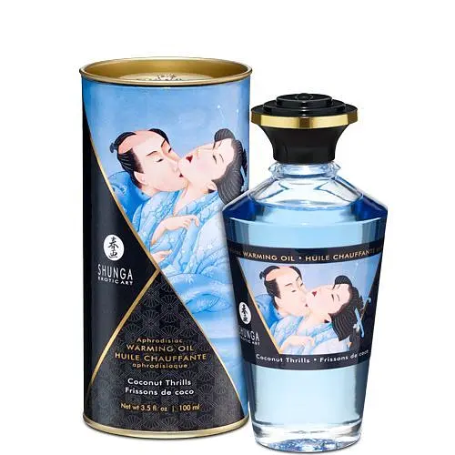 Збуджувальна масажна олія Shunga Aphrodisiac Warming Oil, 100 мл (кокосове хвилювання) - фото 2