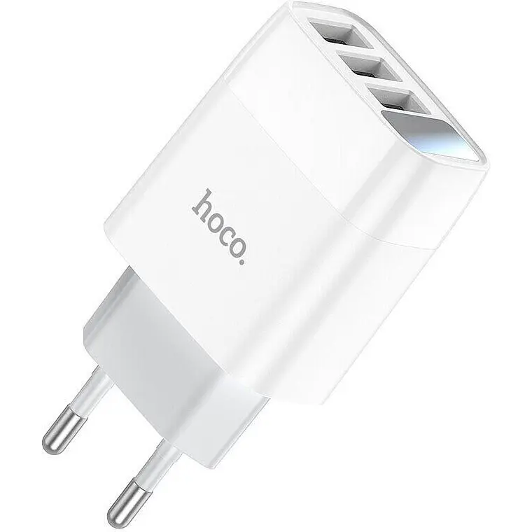 Мережевий зарядний пристрій Hoco C93A 3-USB White [112164] - фото 3