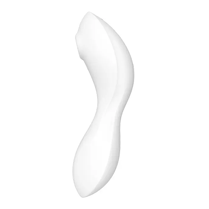 Стимулятор Satisfyer Curvy Trinity 5 Вакуумний з вібрацією, 16.5х4.6 см білий - фото 3