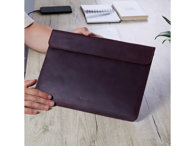 Чохол для ноутбука InCarne Klouz MacBook Pro 16 2019-2025 (вінтажний) бордо (klouz-burgundy-vintage-pro-16) - фото 5