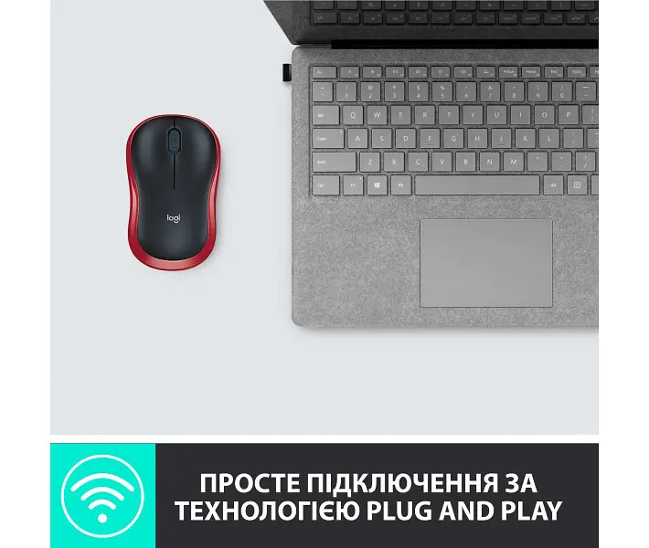 Мышь Logitech M185 (910-002240) Red USB - фото 8