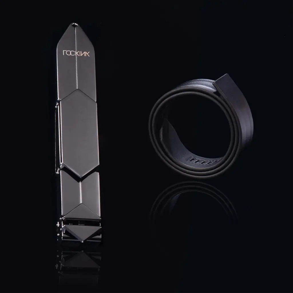 Регульована шльопалка LOCKINK Adjustable Slapper for Impact Play, чорна, натуральна шкіра - фото 4