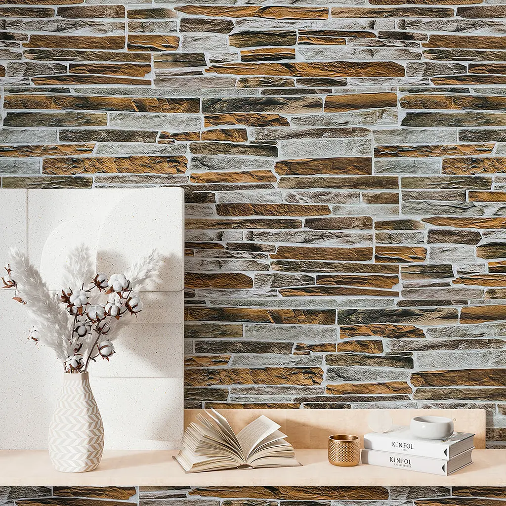 Декоративна ПВХ панель Sticker Wall камінь 960х480х4мм (D) SW-00001556 - фото 5