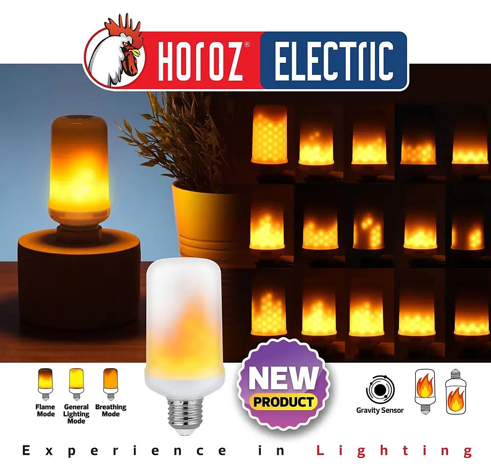 Cвітлодіодна лампа Horoz Electric з ефектом полум’я FIREFLUX 5W E27 - фото 5