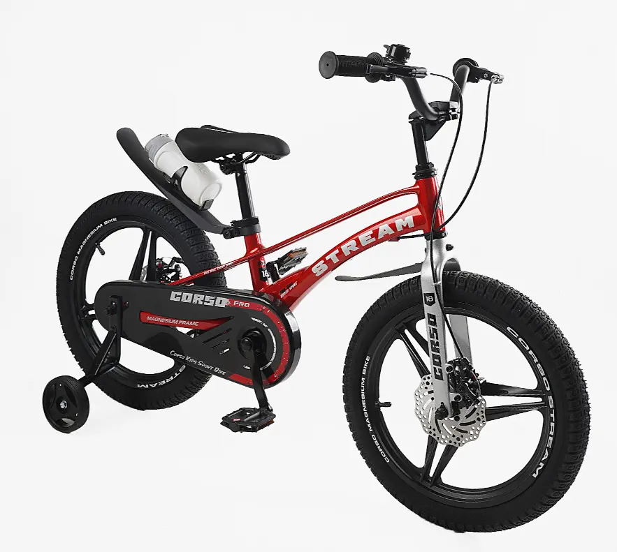 Велосипед 18" 2-х колёсный SM-82769 Corso «Stream» SM-82769 Красный, магниевая рама, литые диски, дисковые тормоза, собран на 75% - фото 8