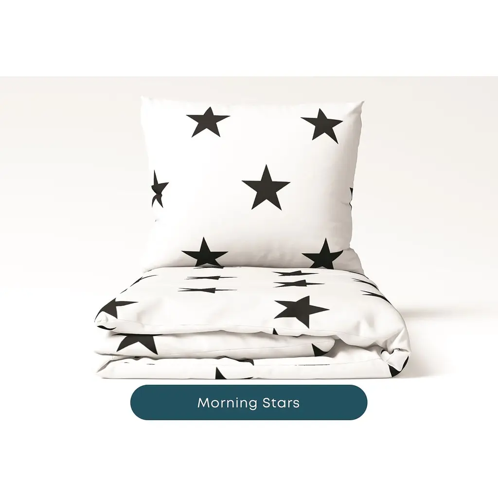 Комплект постільної білизни ТЕП Happy Sleep Duo Morning Star полуторний білий з чорним (2-04008_26624) - фото 4