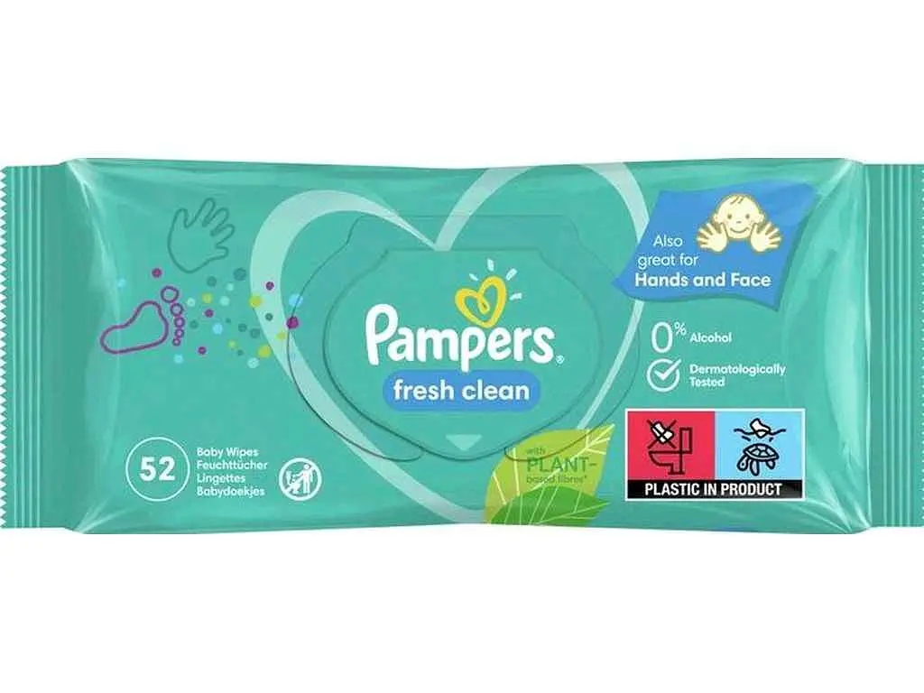 Серветки вологі дитячі PAMPERS Fresh Clean 52шт