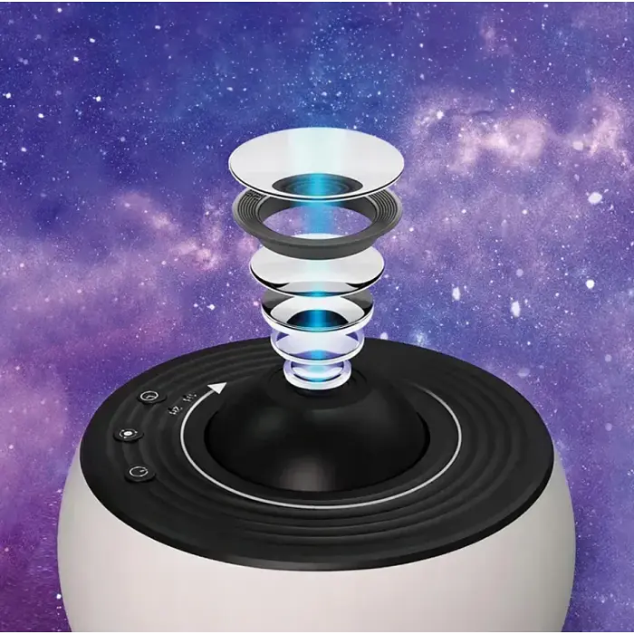 Проєктор зоряного неба + 12 картриджів, від USB, Galaxy Projector, Білий/планетарій для спальні/Нічник зоряне небо - фото 5