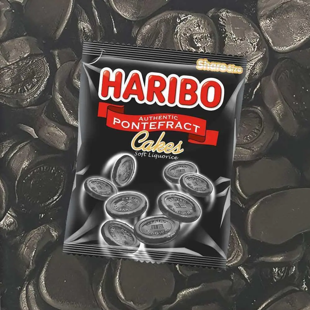 Желейки Haribo лакриця Liquorice Pontefract Cakes 160g - фото 2